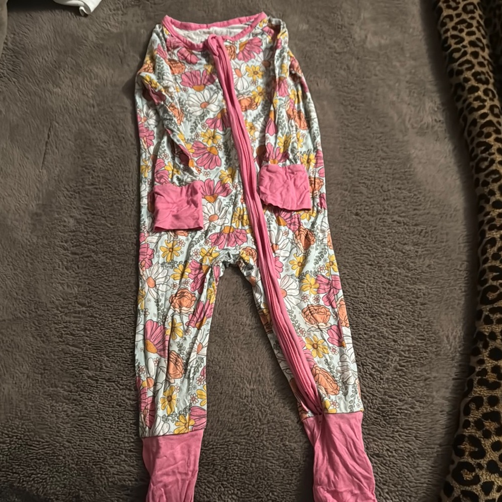 Floral Pink Baby Onesie